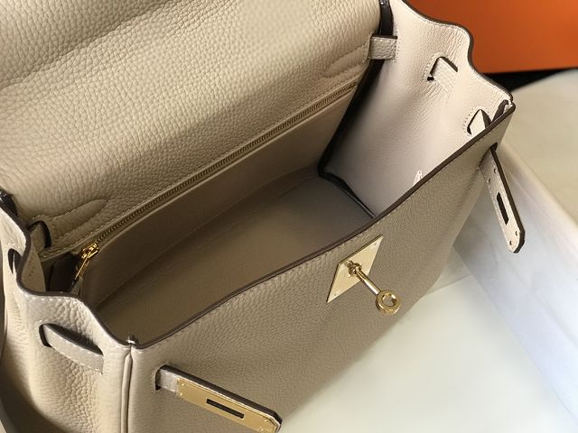 Hermes original togo leather kelly 28 bag K28 grey trench	