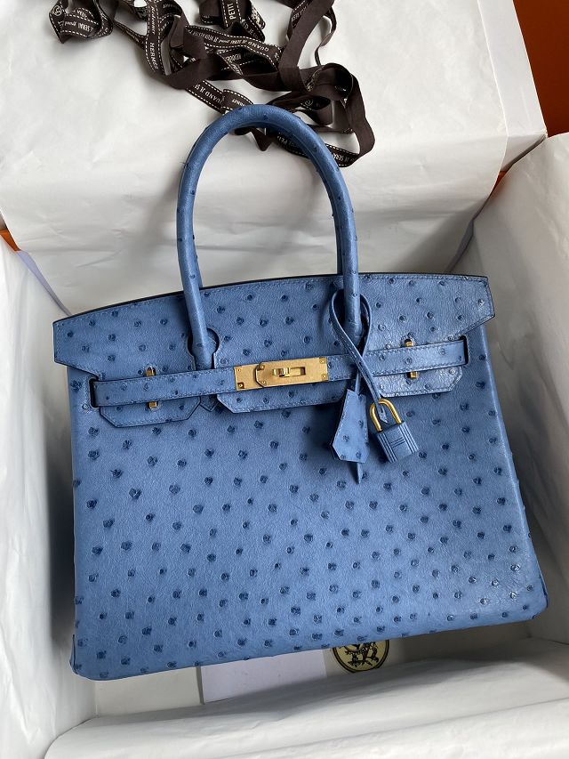 Hermes genuine ostrich leather birkin 35 bag K350 