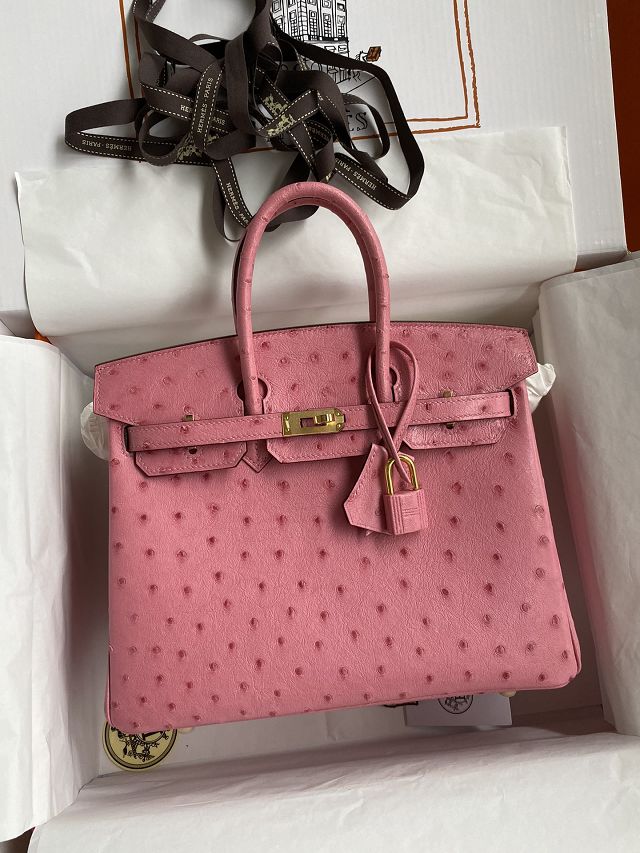 Hermes genuine ostrich leather birkin 35 bag K350 