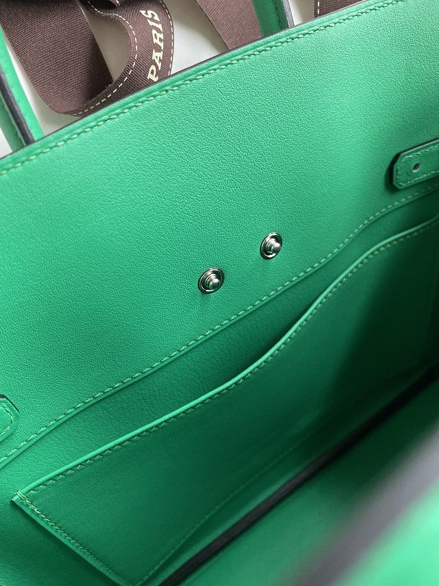 Hermes handmade original calfskin shadow birkin bag BK0037 menthe 