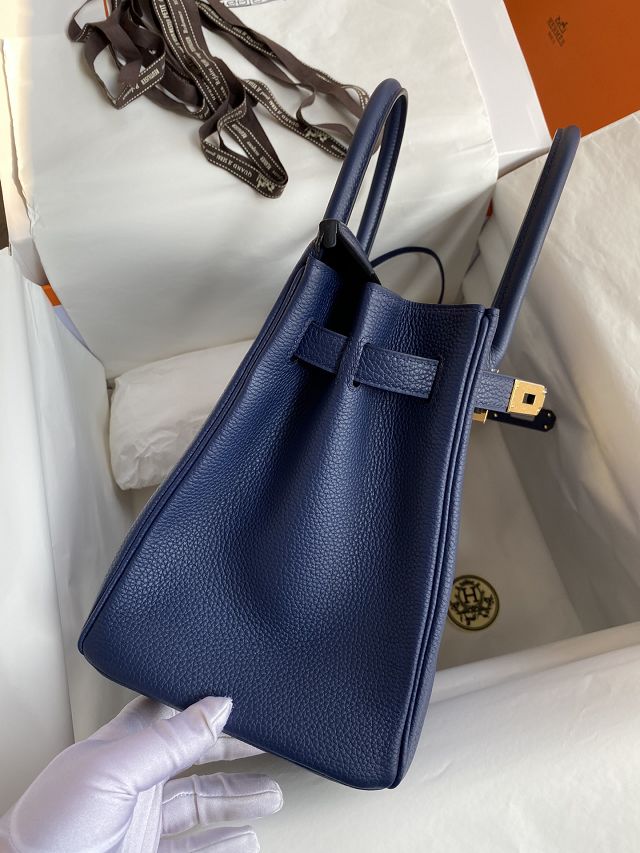 Hermes original togo leather birkin 30 bag H30-1 blue sapphire