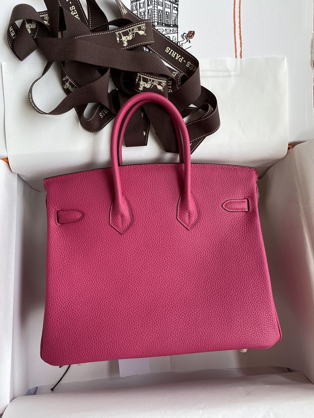 Hermes original togo leather birkin 35 bag H35-1 fuschia 