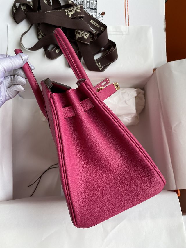 Hermes original togo leather birkin 35 bag H35-1 fuschia 