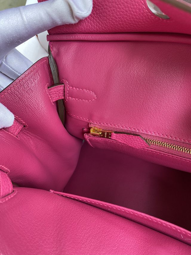 Hermes original togo leather birkin 35 bag H35-1 fuschia 