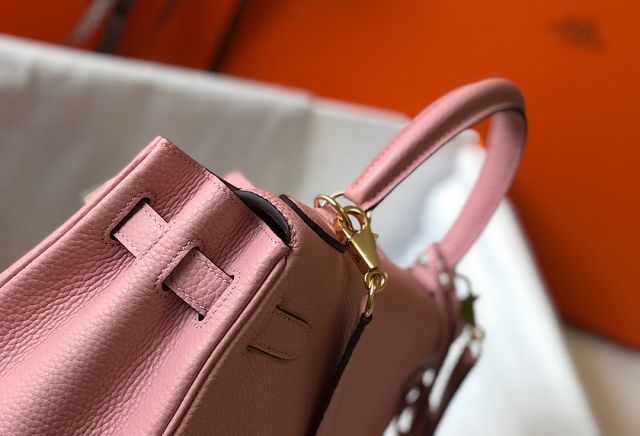 Hermes original togo leather kelly 25 bag K25 rose confetti