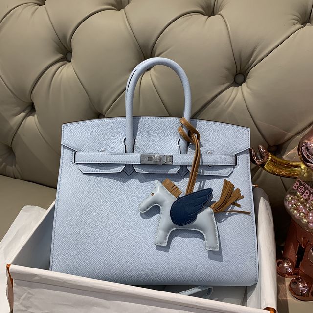 Hermes sellier original epsom leather birkin 35 bag H35-3 azur