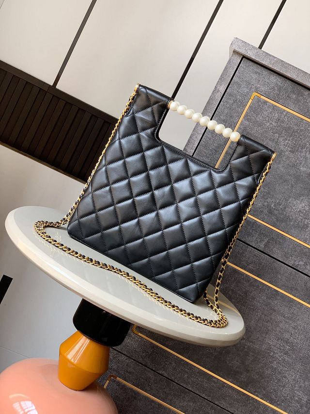 CC original lambskin small tote bag AS5412 black