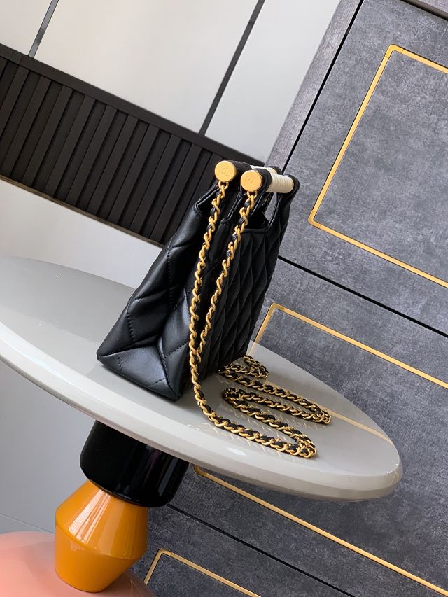 CC original lambskin small tote bag AS5413 black