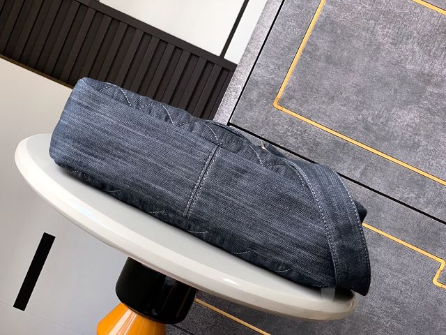 CC original denim large flap bag AS3322 black