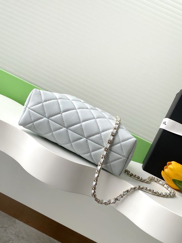 CC original grained calfskin pouch AP4591 light blue