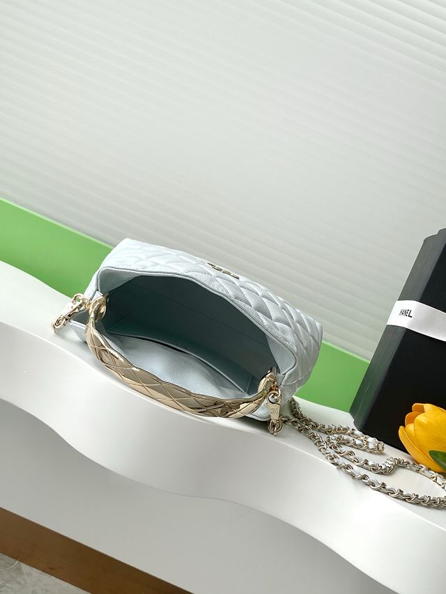 CC original grained calfskin pouch AP4591 light blue