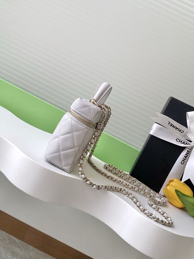 CC original grained calfskin vanity with chain AP4385 grey