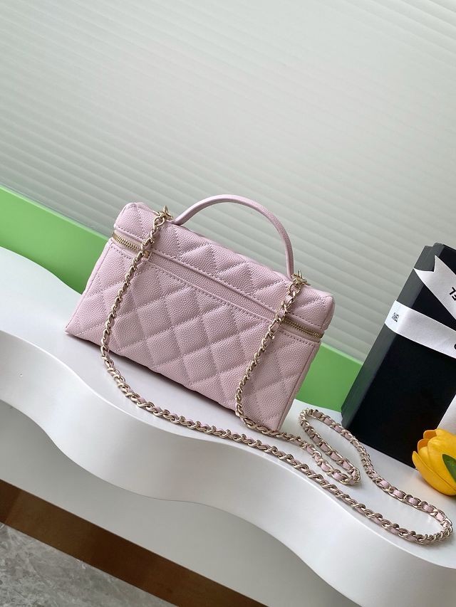 CC original grained calfskin vanity with chain AP4385 pink