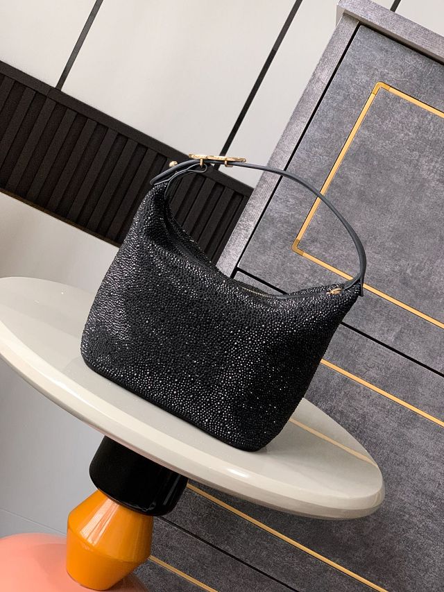 CC original lambskin mini hobo bag  AS5529 black