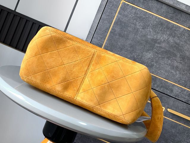 CC original suede large flap bag A99935 khaki