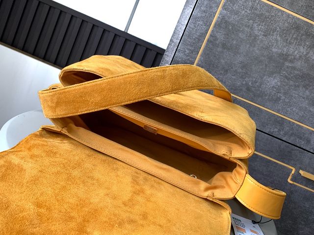 CC original suede large flap bag A99935 khaki