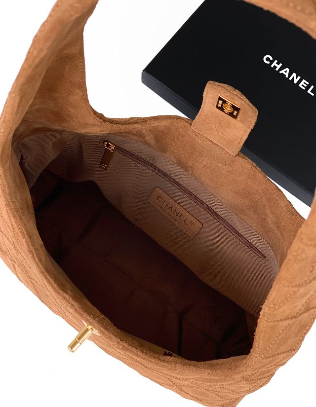 CC original suede small hobo handbag AS5302 brown