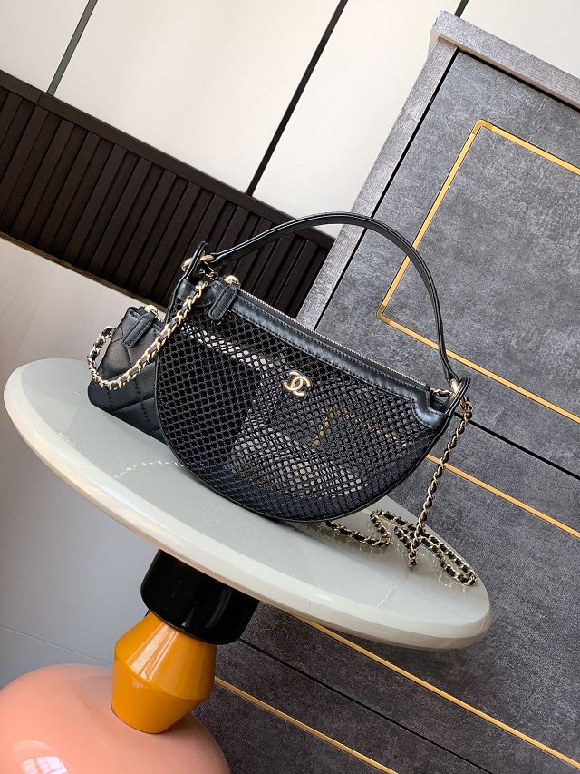 CC original mesh clutch with chain AP4515 black