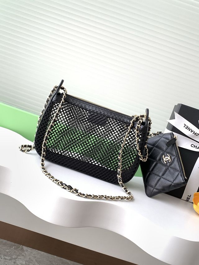 CC original mesh clutch with chain AP4572 black