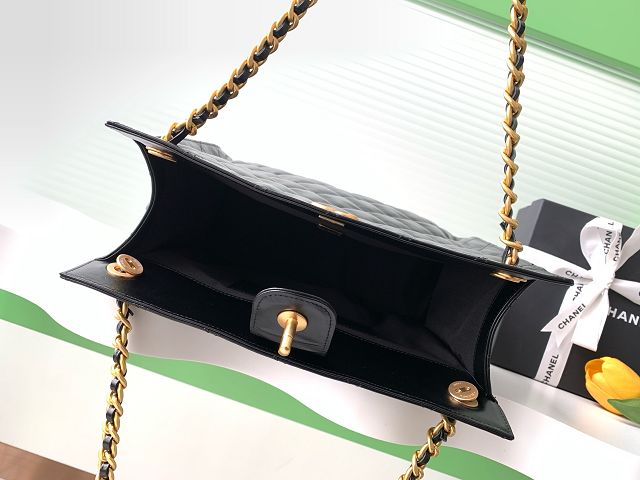 CC original calfskin shopping tote bag AS5303 black