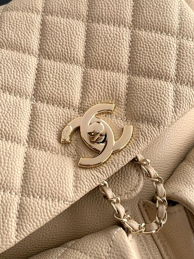 CC original grained calfskin backpack AS3860 apricot