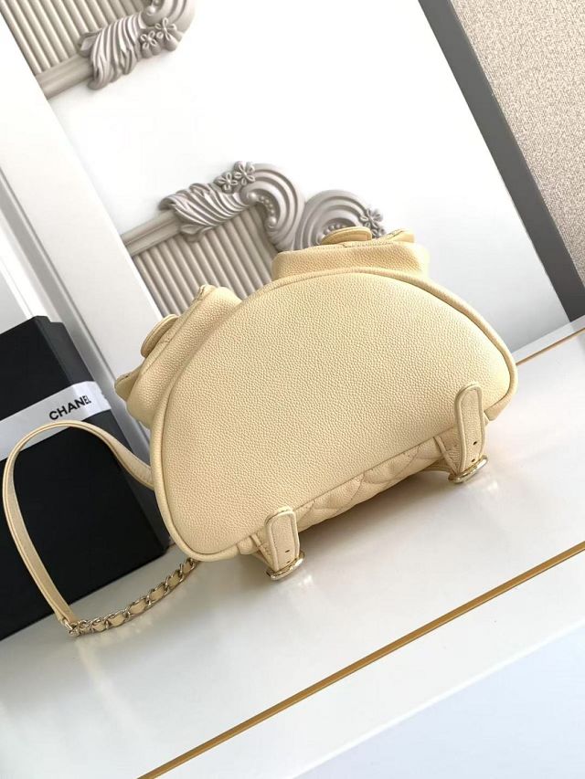 CC original grained calfskin backpack AS3860 beige