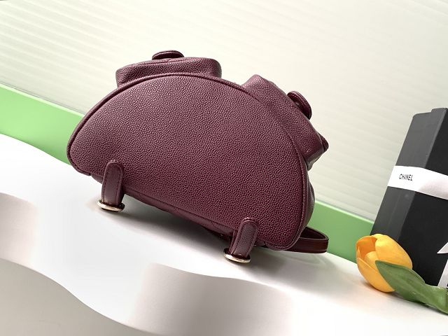 CC original grained calfskin backpack AS3860 bordeaux