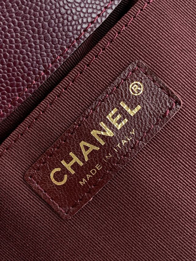 CC original grained calfskin backpack AS3860 bordeaux