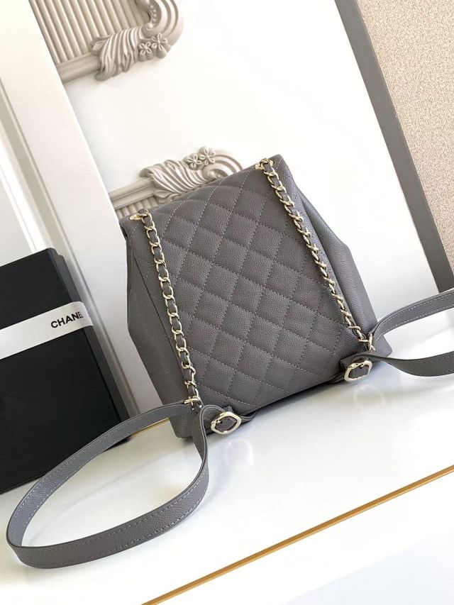 CC original grained calfskin backpack AS3860 grey