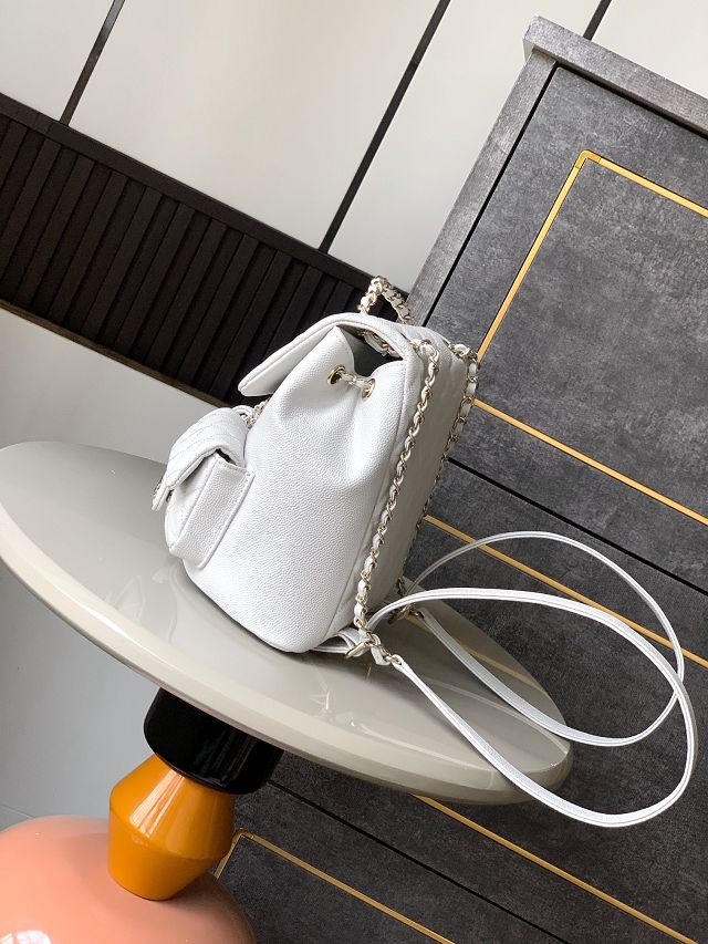 CC original grained calfskin backpack AS3860 white
