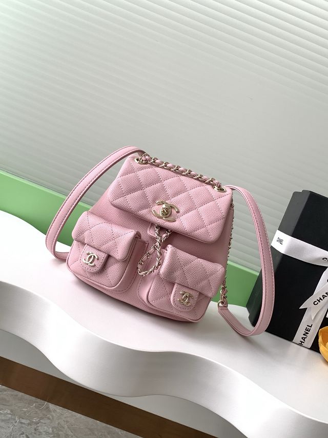 CC original grained calfskin small backpack AS3787 pink