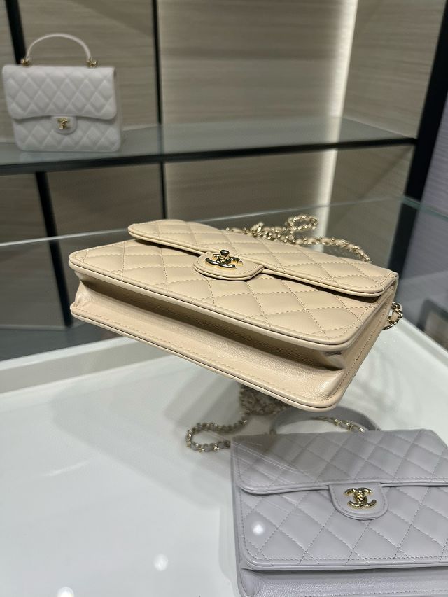 CC original lambskin mini backpack AP4450 apricot