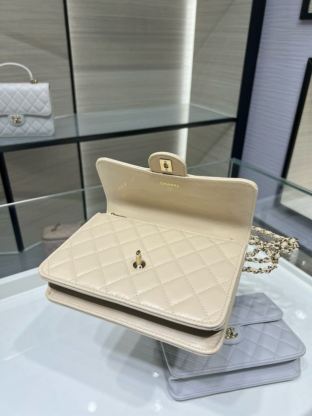 CC original lambskin mini backpack AP4450 apricot