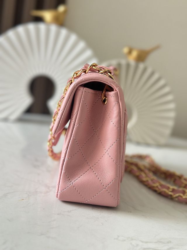 CC original lambskin mini flap bag AS3349 pink
