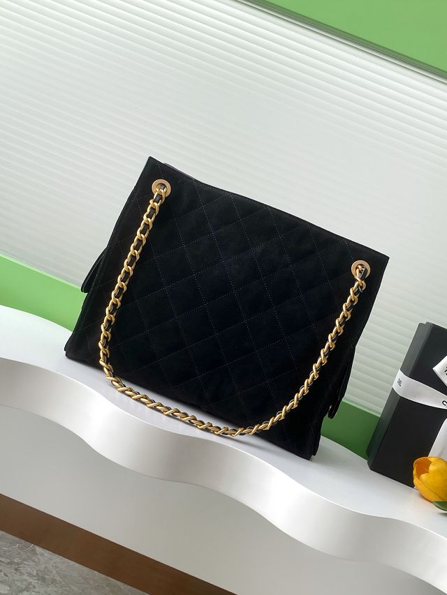 CC original suede shopping tote bag AS5303 black