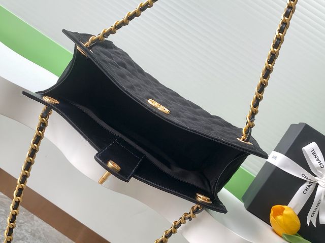 CC original suede shopping tote bag AS5303 black