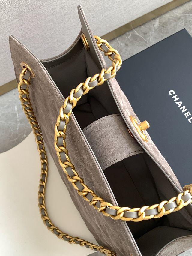 CC original suede shopping tote bag AS5303 grey