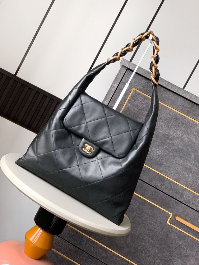 CC original calfskin large hobo bag AS54000 black