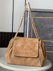 CC original suede flap bag AS0502 brown