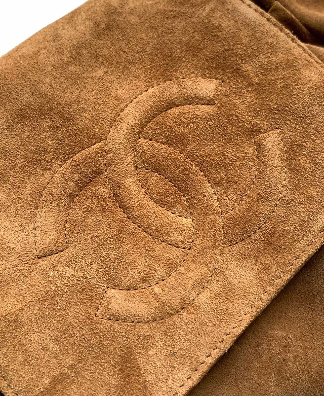 CC original suede flap bag AS0502 brown