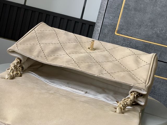 CC original suede flap bag AS0505 beige