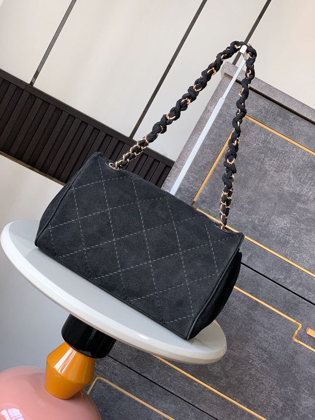 CC original suede flap bag AS0505 black