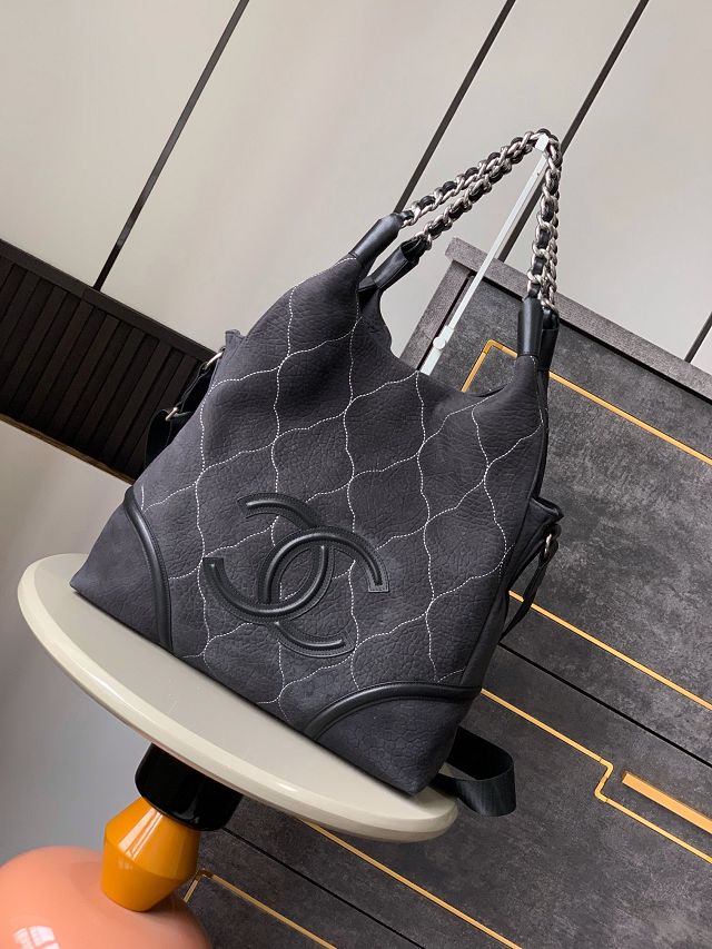 CC original suede large tote bag AS0503 black