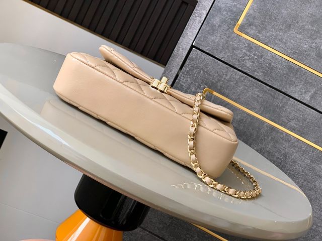 CC original calfskin mini flap bag AS4592 apricot