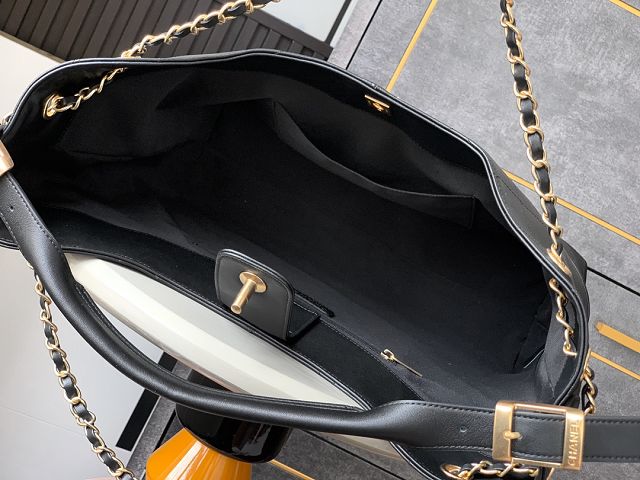 CC original calfskin shopping tote bag AS5634 black