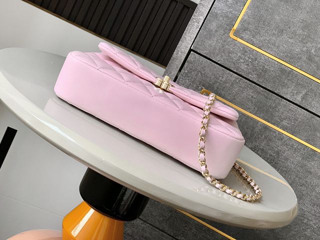 CC original calfskin small flap bag AS5485 pink
