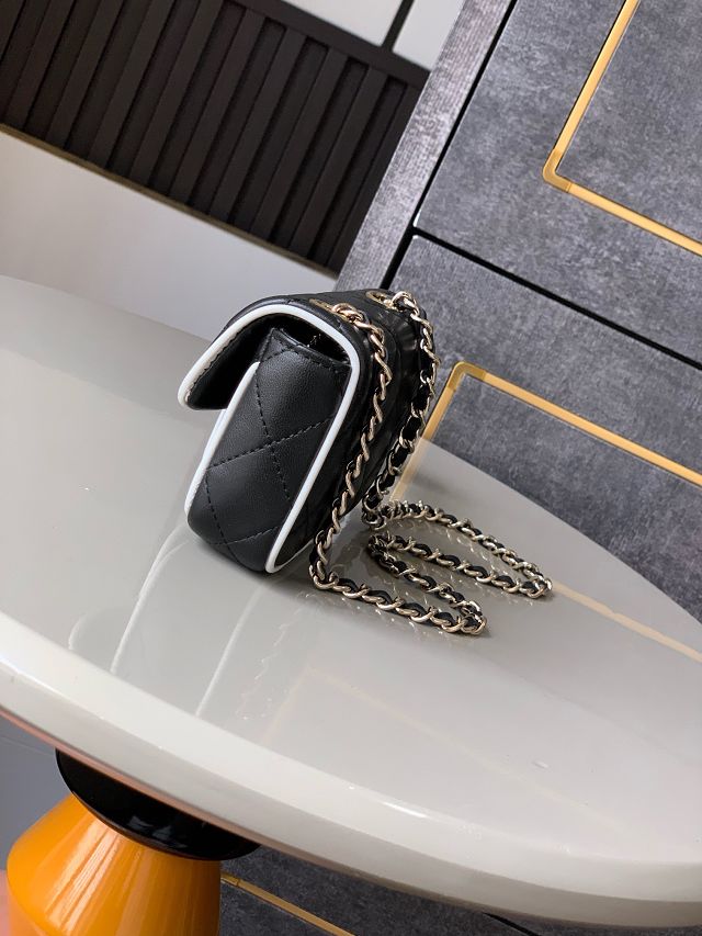 CC original lambskin clutch with chain AP4512 black