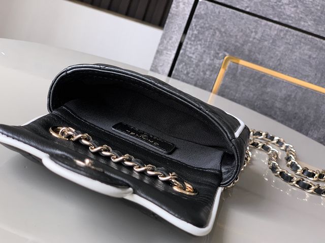 CC original lambskin clutch with chain AP4512 black
