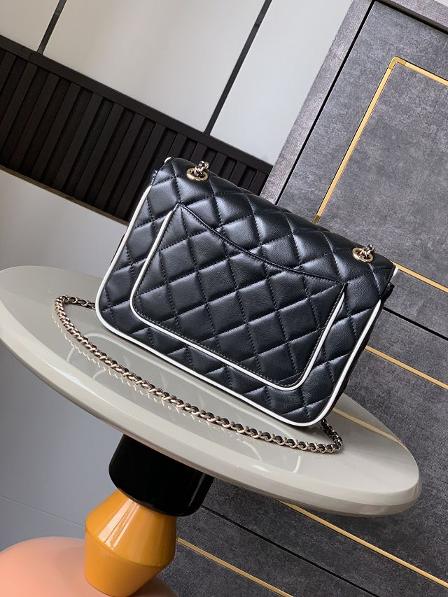 CC original lambskin flap bag AS5150 black