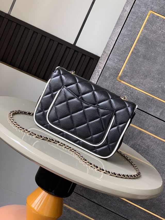 CC original lambskin mini flap bag AS5151 black